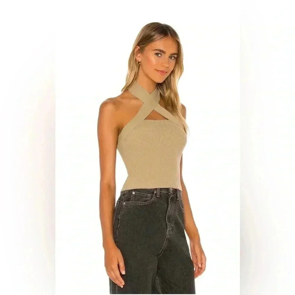 Revolve NBD Yvette Halter Top in Taupe Tan XS - Picture 2 of 4
